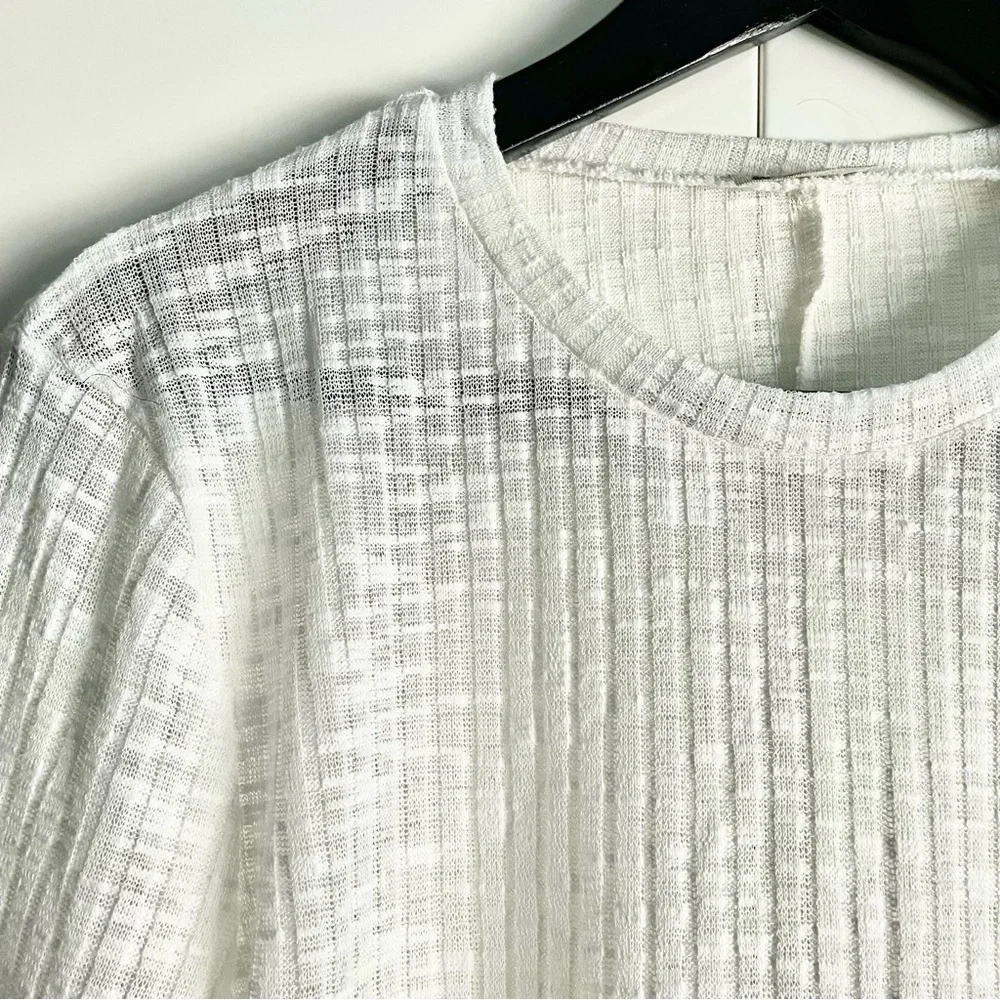 Free People Intimately Aura Layering Top in White Size L EUC
